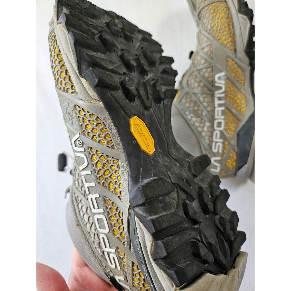 La Sportiva Synthesis Mid GTX Womens Hiking Trail Boots Gray Yellow Gore-Tex 7.5 - Picture 12 of 16